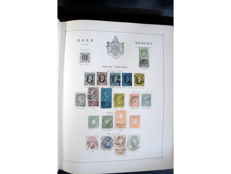 1840/1900, sehr schöne ungebrauchte und gestempelte Sammlung in zwei alten "Senf-Alben", dabei viele bessere Werte, u.a. Groß