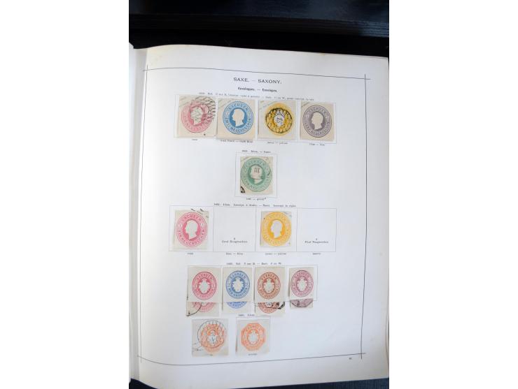 1840/1900, sehr schöne ungebrauchte und gestempelte Sammlung in zwei alten "Senf-Alben", dabei viele bessere Werte, u.a. Groß