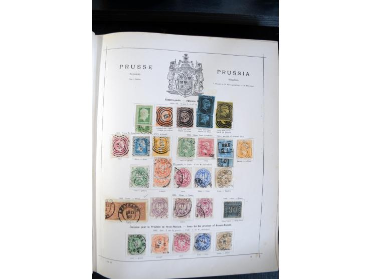 1840/1900, sehr schöne ungebrauchte und gestempelte Sammlung in zwei alten "Senf-Alben", dabei viele bessere Werte, u.a. Groß