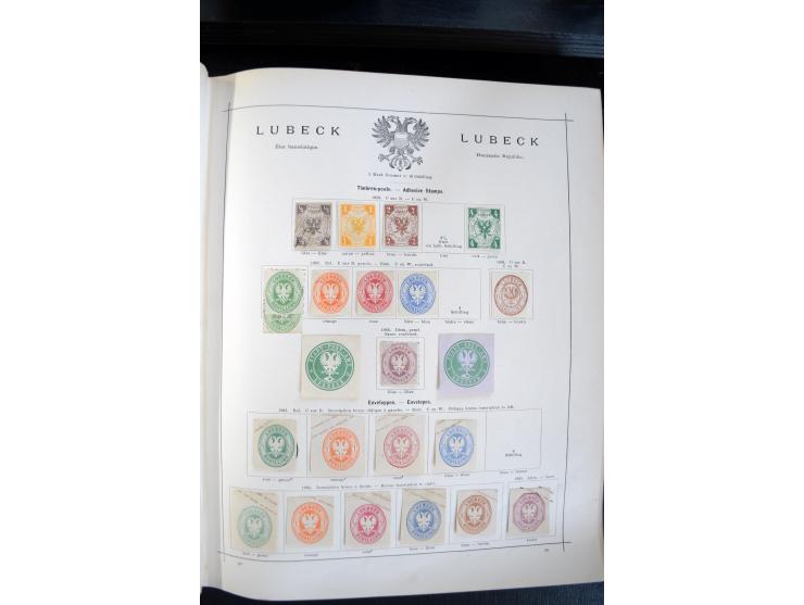 1840/1900, sehr schöne ungebrauchte und gestempelte Sammlung in zwei alten "Senf-Alben", dabei viele bessere Werte, u.a. Groß