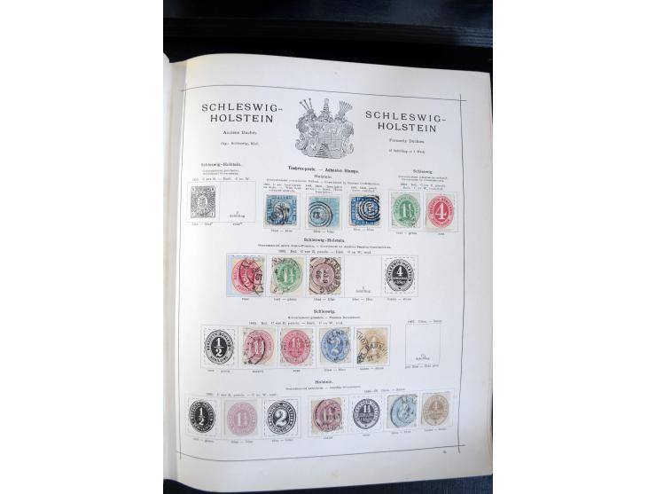 1840/1900, sehr schöne ungebrauchte und gestempelte Sammlung in zwei alten "Senf-Alben", dabei viele bessere Werte, u.a. Groß