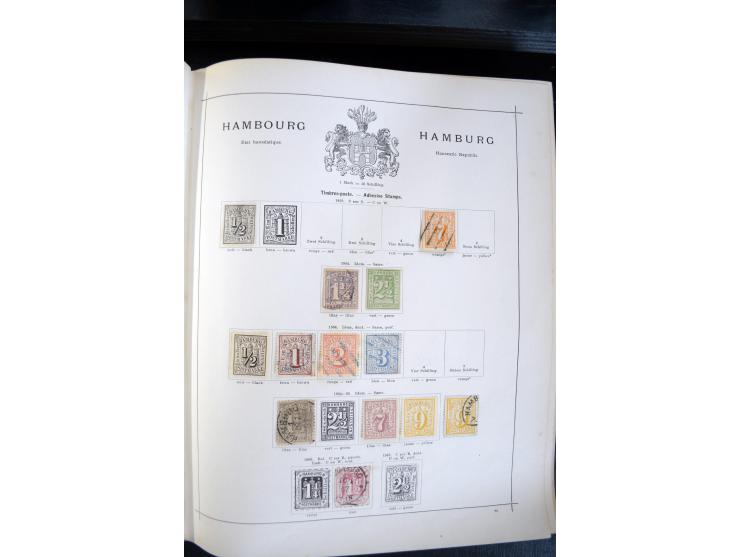 1840/1900, sehr schöne ungebrauchte und gestempelte Sammlung in zwei alten "Senf-Alben", dabei viele bessere Werte, u.a. Groß
