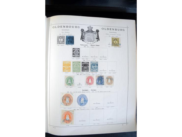 1840/1900, sehr schöne ungebrauchte und gestempelte Sammlung in zwei alten "Senf-Alben", dabei viele bessere Werte, u.a. Groß