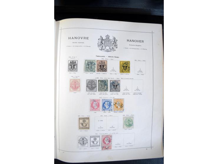1840/1900, sehr schöne ungebrauchte und gestempelte Sammlung in zwei alten "Senf-Alben", dabei viele bessere Werte, u.a. Groß