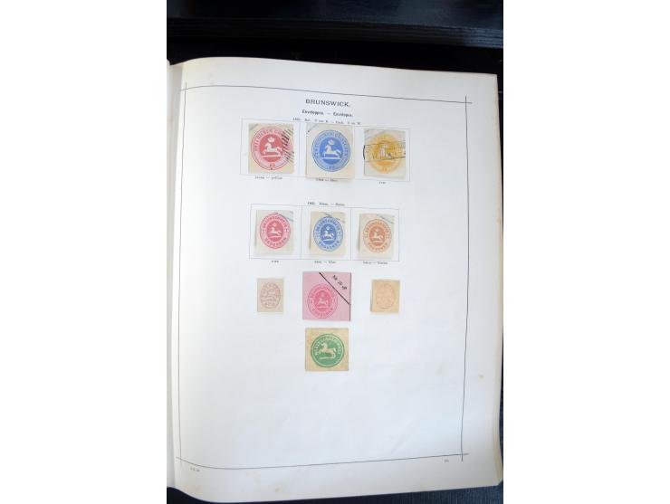 1840/1900, sehr schöne ungebrauchte und gestempelte Sammlung in zwei alten "Senf-Alben", dabei viele bessere Werte, u.a. Groß