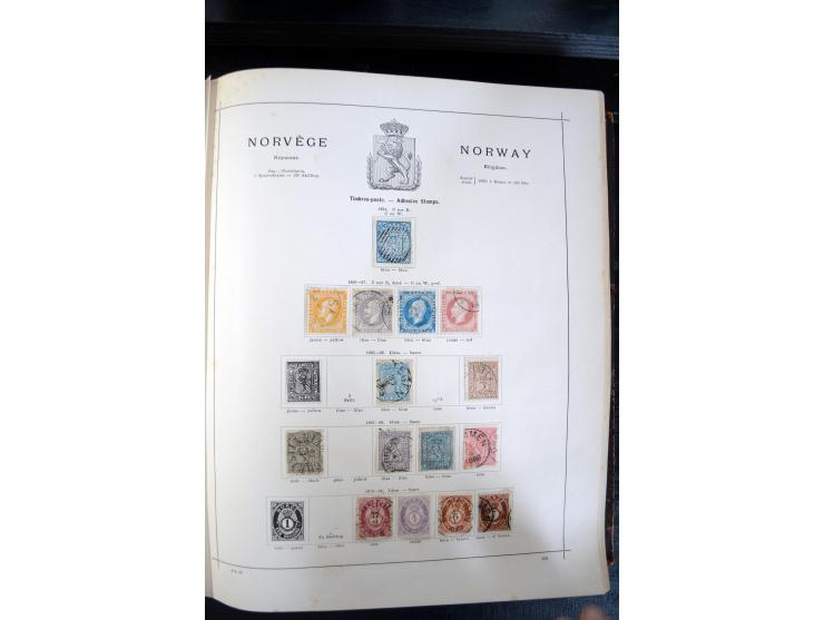 1840/1900, sehr schöne ungebrauchte und gestempelte Sammlung in zwei alten "Senf-Alben", dabei viele bessere Werte, u.a. Groß