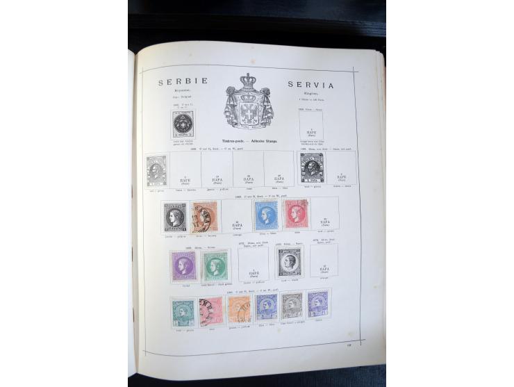 1840/1900, sehr schöne ungebrauchte und gestempelte Sammlung in zwei alten "Senf-Alben", dabei viele bessere Werte, u.a. Groß