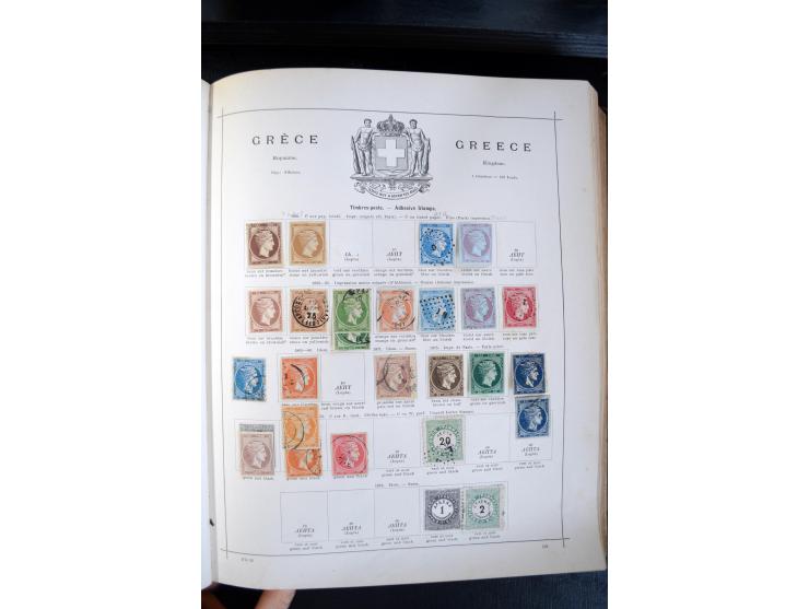 1840/1900, sehr schöne ungebrauchte und gestempelte Sammlung in zwei alten "Senf-Alben", dabei viele bessere Werte, u.a. Groß