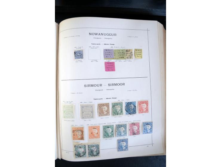 1840/1900, sehr schöne ungebrauchte und gestempelte Sammlung in zwei alten "Senf-Alben", dabei viele bessere Werte, u.a. Groß