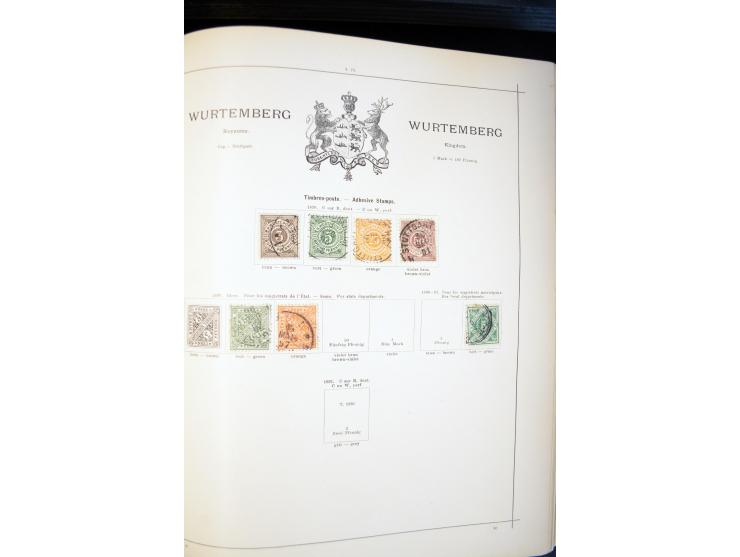 1840/1900, sehr schöne ungebrauchte und gestempelte Sammlung in zwei alten "Senf-Alben", dabei viele bessere Werte, u.a. Groß