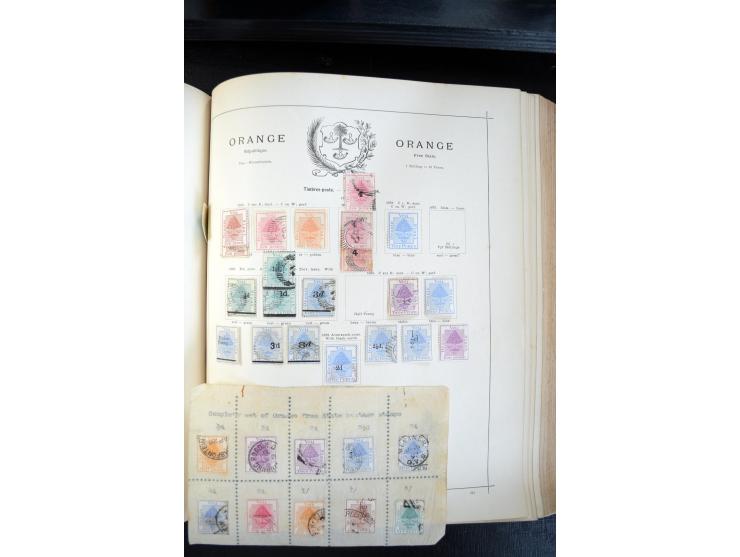 1840/1900, sehr schöne ungebrauchte und gestempelte Sammlung in zwei alten "Senf-Alben", dabei viele bessere Werte, u.a. Groß