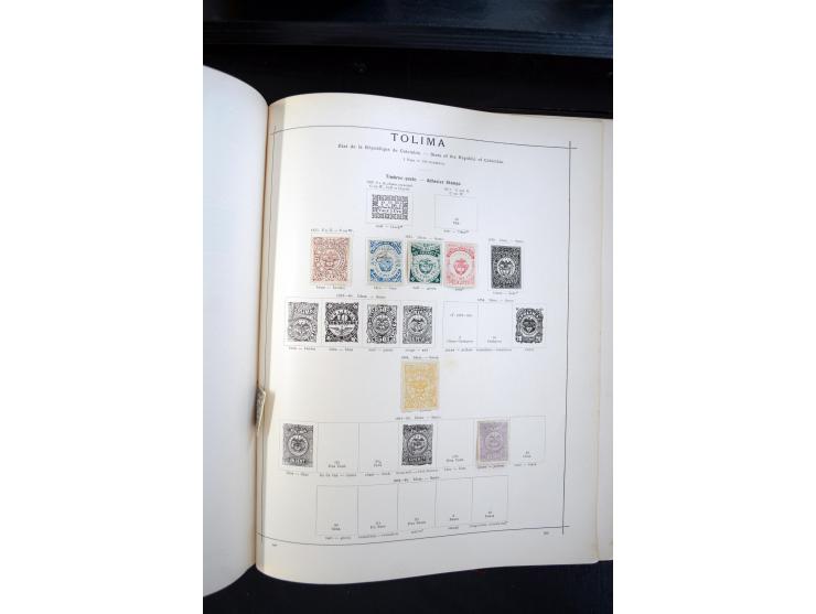 1840/1900, sehr schöne ungebrauchte und gestempelte Sammlung in zwei alten "Senf-Alben", dabei viele bessere Werte, u.a. Groß