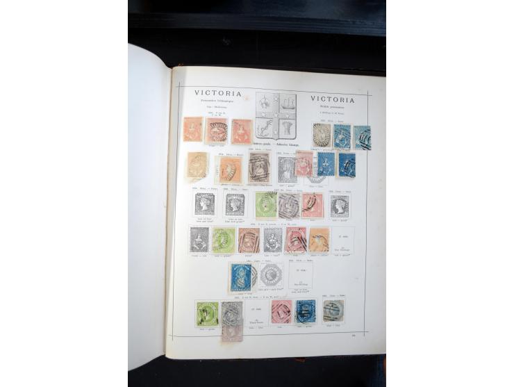 1840/1900, sehr schöne ungebrauchte und gestempelte Sammlung in zwei alten "Senf-Alben", dabei viele bessere Werte, u.a. Groß