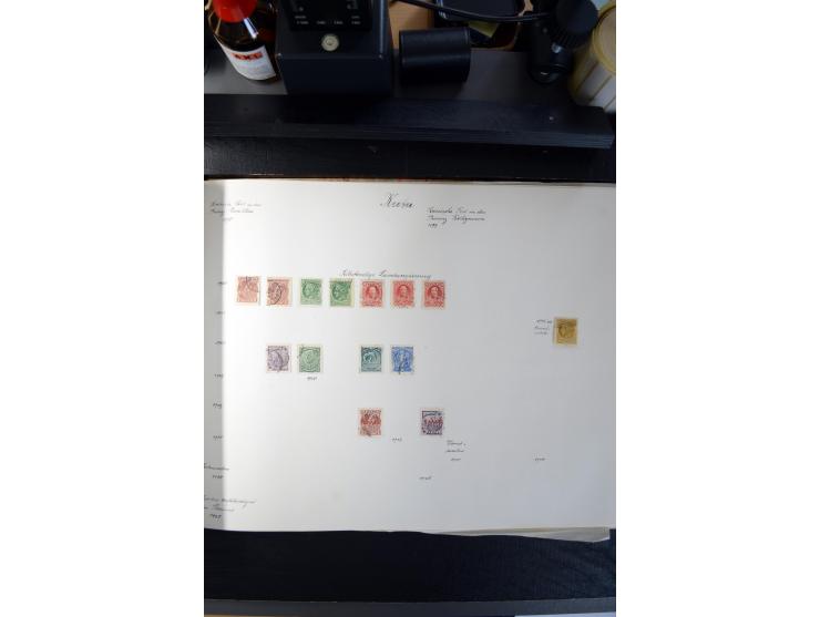 1840/1945, ungebrauchte und gestempelte Sammlung in sechs Alben, dabei Altdeutsche Staaten mit größerem Teil Bayern beginnend