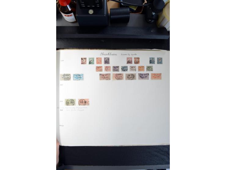 1840/1945, ungebrauchte und gestempelte Sammlung in sechs Alben, dabei Altdeutsche Staaten mit größerem Teil Bayern beginnend