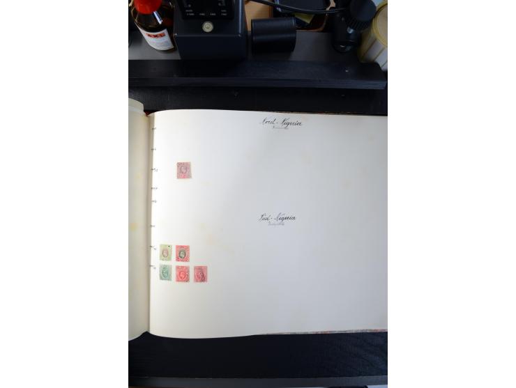1840/1945, ungebrauchte und gestempelte Sammlung in sechs Alben, dabei Altdeutsche Staaten mit größerem Teil Bayern beginnend