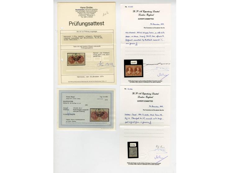1856/1944, kleine Partie Marken und Briefe, dabei Britische Kolonien und Südamerika, teils mit Befund/Attest