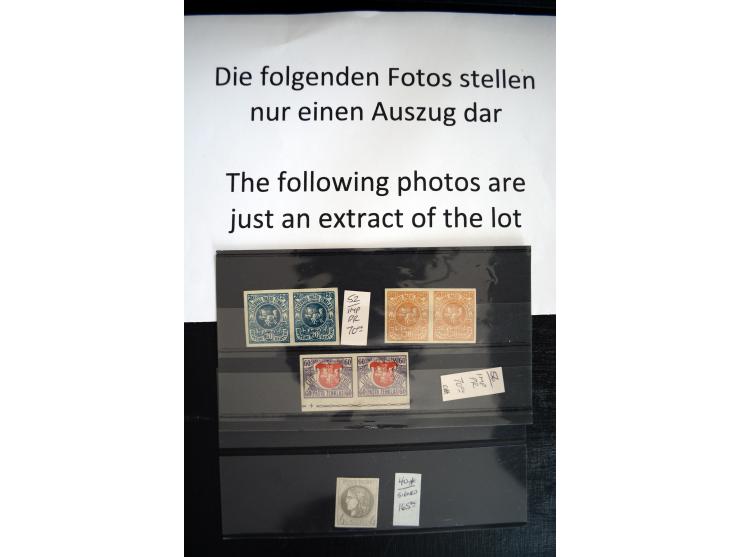1860/1960 (ca.), interessante Partie auf Steckkarten, dabei u.a. Frankreich 311 und 321 (je2 ungebr.) sowie bessere Klassik s