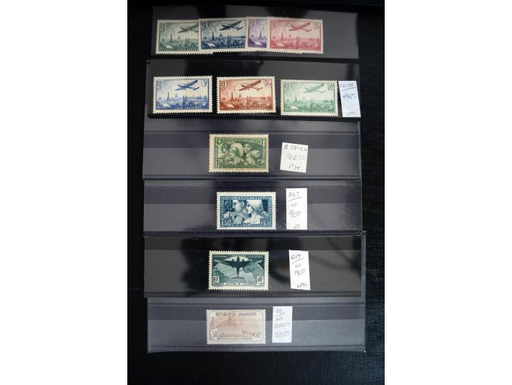 1860/1960 (ca.), interessante Partie auf Steckkarten, dabei u.a. Frankreich 311 und 321 (je2 ungebr.) sowie bessere Klassik s