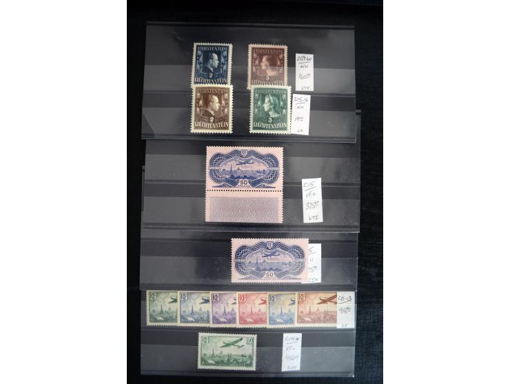1860/1960 (ca.), interessante Partie auf Steckkarten, dabei u.a. Frankreich 311 und 321 (je2 ungebr.) sowie bessere Klassik s