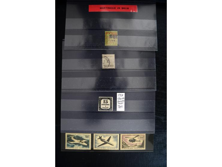 1860/1960 (ca.), interessante Partie auf Steckkarten, dabei u.a. Frankreich 311 und 321 (je2 ungebr.) sowie bessere Klassik s