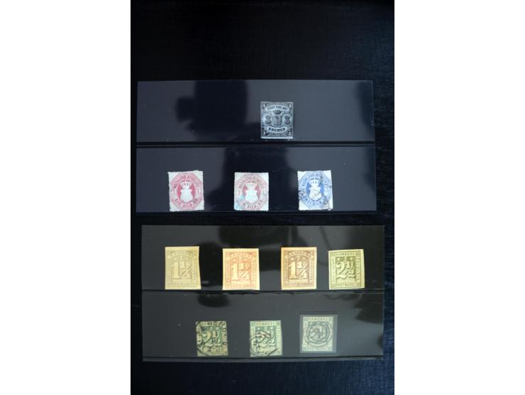 1860/1960 (ca.), interessante Partie auf Steckkarten, dabei u.a. Frankreich 311 und 321 (je2 ungebr.) sowie bessere Klassik s