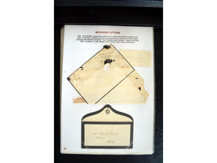 1734/1950 (ca.), Trauerbriefe (Mourning covers), über 100 Belege aus verschiedenen Gebieten, dabei u.a. Trauercouverts von Qu