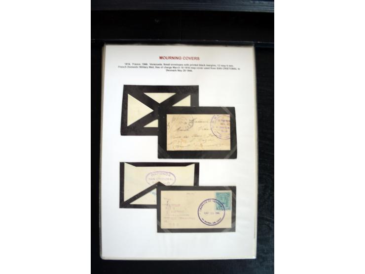 1734/1950 (ca.), Trauerbriefe (Mourning covers), über 100 Belege aus verschiedenen Gebieten, dabei u.a. Trauercouverts von Qu