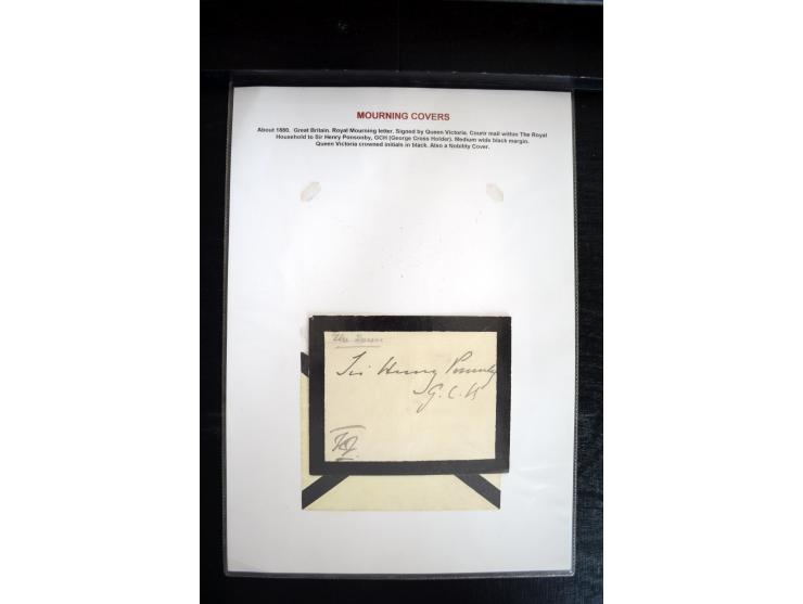 1734/1950 (ca.), Trauerbriefe (Mourning covers), über 100 Belege aus verschiedenen Gebieten, dabei u.a. Trauercouverts von Qu