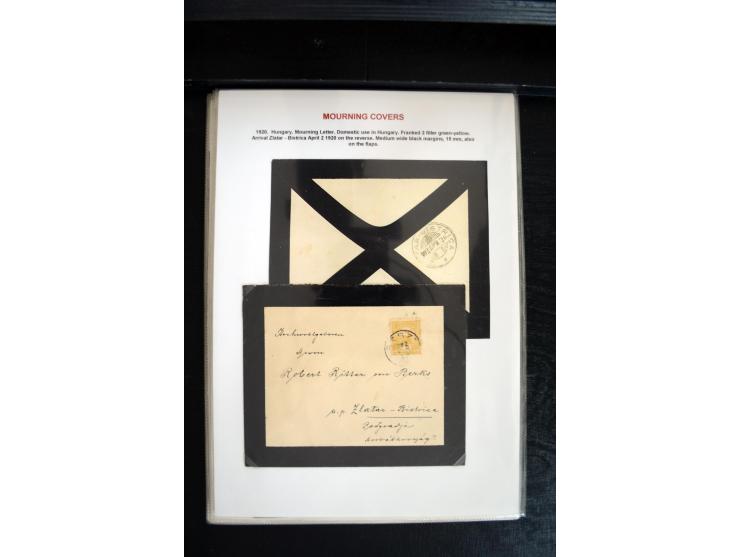 1734/1950 (ca.), Trauerbriefe (Mourning covers), über 100 Belege aus verschiedenen Gebieten, dabei u.a. Trauercouverts von Qu