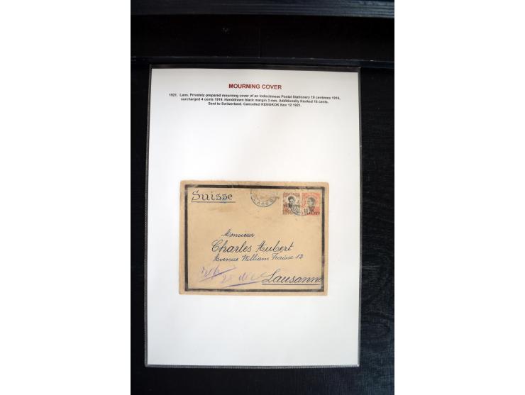 1734/1950 (ca.), Trauerbriefe (Mourning covers), über 100 Belege aus verschiedenen Gebieten, dabei u.a. Trauercouverts von Qu