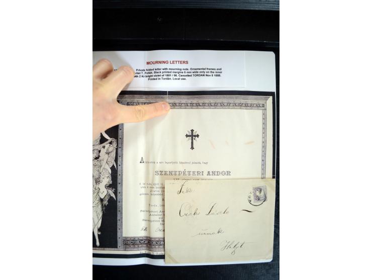 1734/1950 (ca.), Trauerbriefe (Mourning covers), über 100 Belege aus verschiedenen Gebieten, dabei u.a. Trauercouverts von Qu