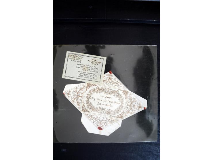 1734/1950 (ca.), Trauerbriefe (Mourning covers), über 100 Belege aus verschiedenen Gebieten, dabei u.a. Trauercouverts von Qu