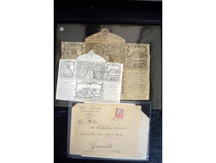 1734/1950 (ca.), Trauerbriefe (Mourning covers), über 100 Belege aus verschiedenen Gebieten, dabei u.a. Trauercouverts von Qu