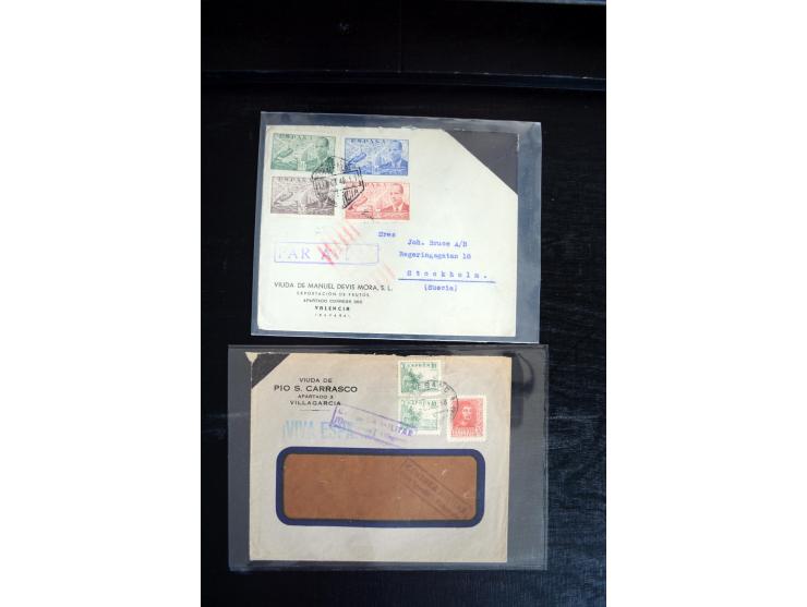1734/1950 (ca.), Trauerbriefe (Mourning covers), über 100 Belege aus verschiedenen Gebieten, dabei u.a. Trauercouverts von Qu