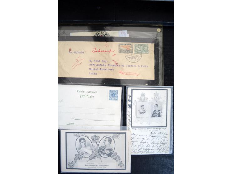 1734/1950 (ca.), Trauerbriefe (Mourning covers), über 100 Belege aus verschiedenen Gebieten, dabei u.a. Trauercouverts von Qu