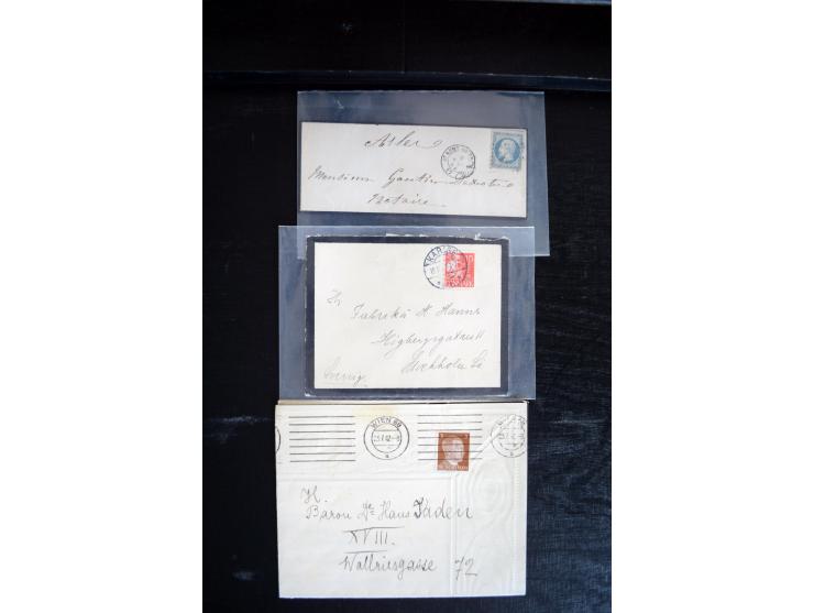 1734/1950 (ca.), Trauerbriefe (Mourning covers), über 100 Belege aus verschiedenen Gebieten, dabei u.a. Trauercouverts von Qu