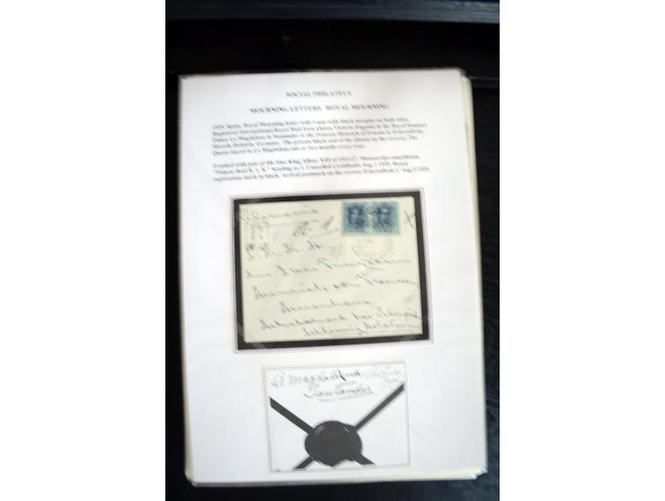 1734/1950 (ca.), Trauerbriefe (Mourning covers), über 100 Belege aus verschiedenen Gebieten, dabei u.a. Trauercouverts von Qu