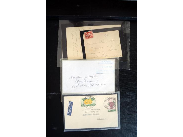 1734/1950 (ca.), Trauerbriefe (Mourning covers), über 100 Belege aus verschiedenen Gebieten, dabei u.a. Trauercouverts von Qu