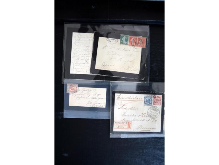 1734/1950 (ca.), Trauerbriefe (Mourning covers), über 100 Belege aus verschiedenen Gebieten, dabei u.a. Trauercouverts von Qu