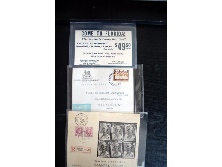 1734/1950 (ca.), Trauerbriefe (Mourning covers), über 100 Belege aus verschiedenen Gebieten, dabei u.a. Trauercouverts von Qu