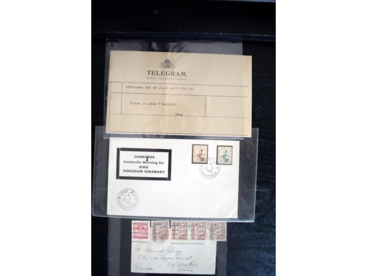 1734/1950 (ca.), Trauerbriefe (Mourning covers), über 100 Belege aus verschiedenen Gebieten, dabei u.a. Trauercouverts von Qu