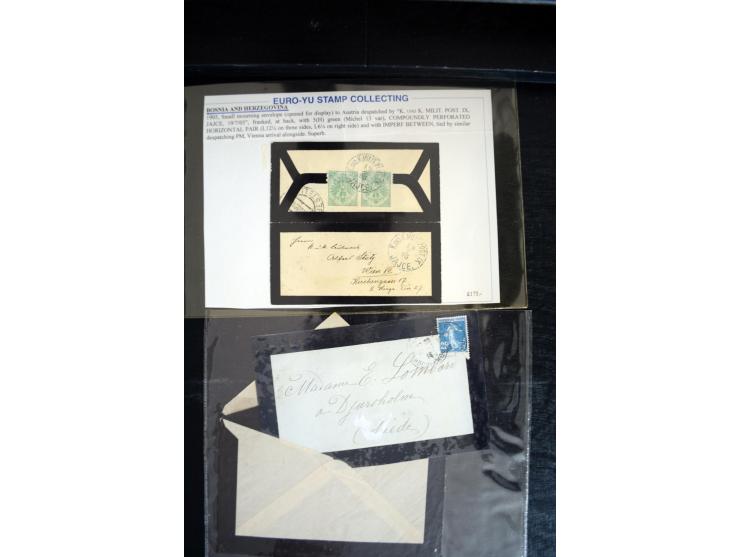 1734/1950 (ca.), Trauerbriefe (Mourning covers), über 100 Belege aus verschiedenen Gebieten, dabei u.a. Trauercouverts von Qu