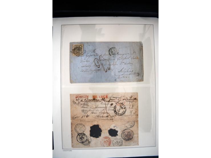 1747/1945 (ca.), einige hundert Briefe, Karten und Ganzsachen mit Schwerpunkt bis ca. 1900, dabei viele interessante Frankatu