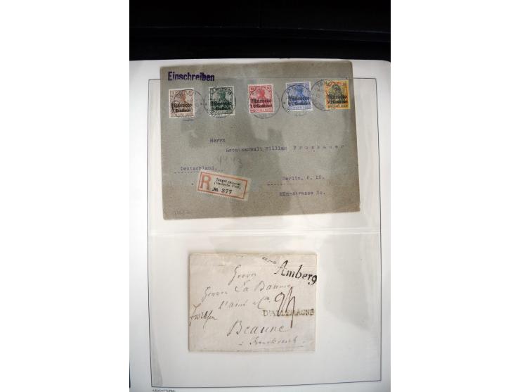 1747/1945 (ca.), einige hundert Briefe, Karten und Ganzsachen mit Schwerpunkt bis ca. 1900, dabei viele interessante Frankatu