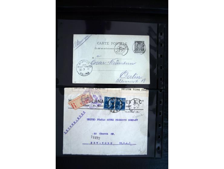 1747/1945 (ca.), einige hundert Briefe, Karten und Ganzsachen mit Schwerpunkt bis ca. 1900, dabei viele interessante Frankatu