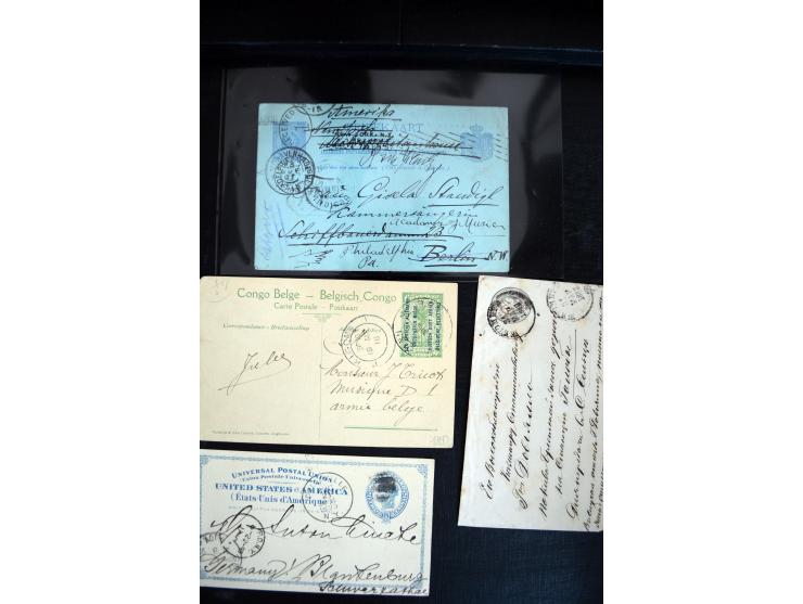 1747/1945 (ca.), einige hundert Briefe, Karten und Ganzsachen mit Schwerpunkt bis ca. 1900, dabei viele interessante Frankatu