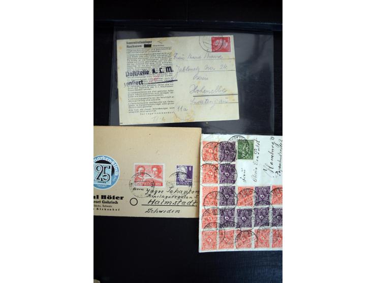 1747/1945 (ca.), einige hundert Briefe, Karten und Ganzsachen mit Schwerpunkt bis ca. 1900, dabei viele interessante Frankatu