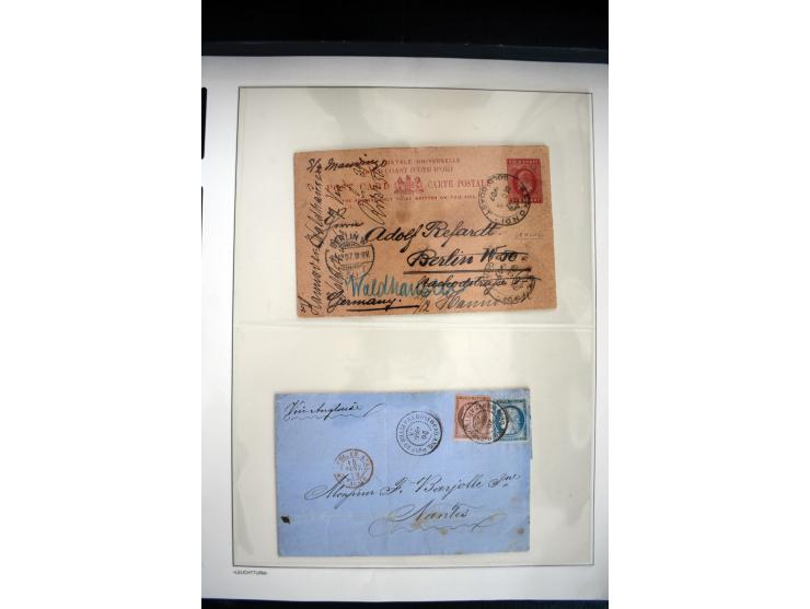 1747/1945 (ca.), einige hundert Briefe, Karten und Ganzsachen mit Schwerpunkt bis ca. 1900, dabei viele interessante Frankatu