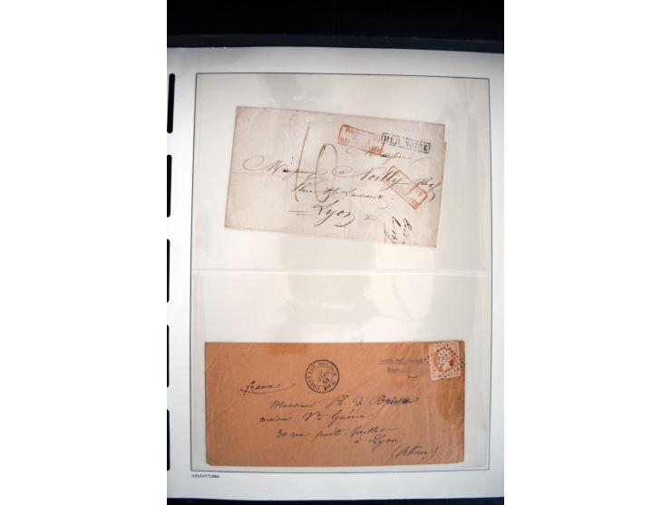 1747/1945 (ca.), einige hundert Briefe, Karten und Ganzsachen mit Schwerpunkt bis ca. 1900, dabei viele interessante Frankatu
